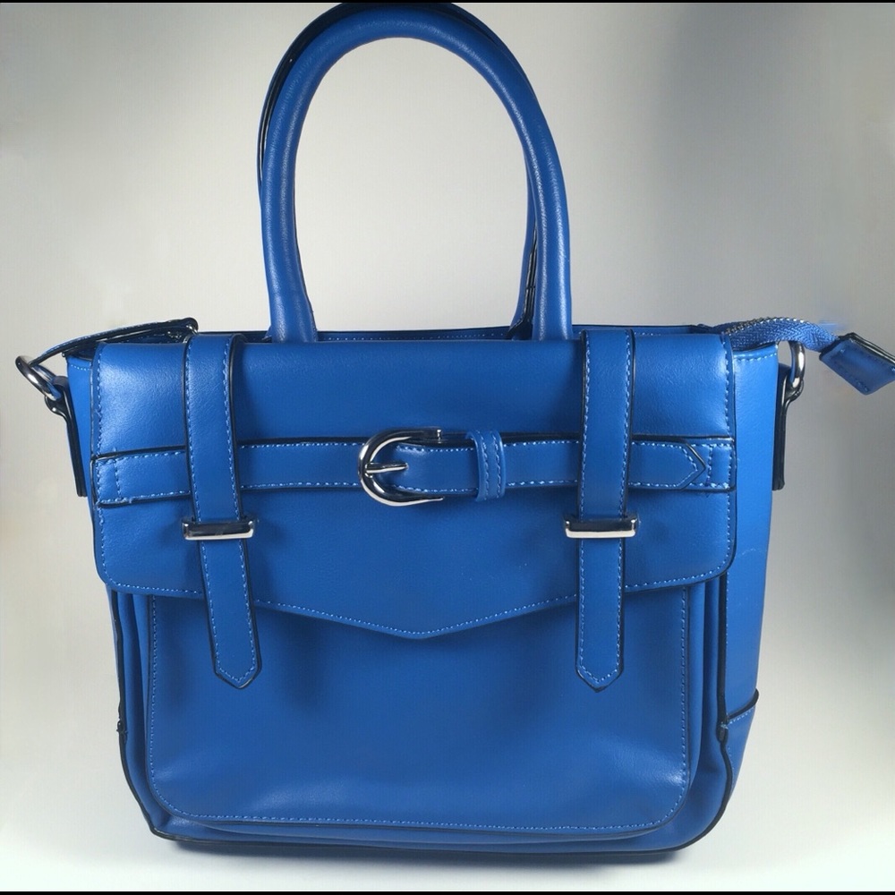 Charming Charlie Blue Satchel Purse
